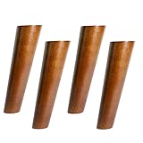 WHLMYH Möbelbeine, 4Pack-Möbelbeine, Ersatzfüße Zuverlässige Hölzerne Kabine-Taste-Tv-Tv-Schrank-Sofa-Füße, Mit Montage-Platten-Schrauben Und-Slip-Protector-Abschrägung/15Cm/5.9I