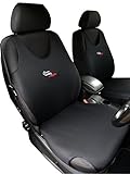 2 SCHWARZES FRONT WESTERN T-SHIRT AUTOSITZ ABDECKUNGEN SCHUTZ FÜR MITSUBISHI OUTLANDER