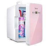 AstroAI Mini Kühlschrank 6 Liter Kühlschrank mit Temperaturregelung, AC/12V(220V) DC Tragbarer thermoelektrischer Kühler und Wärmer für Schlafzimmer, Kosmetik, Muttermilch, Haushalt & Reisen, R
