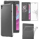 ebestStar - kompatibel mit Sony Xperia XA Ultra Hülle XA Ultra/Dual Handyhülle [Ultra Dünn], Durchsichtige Klar Flex Silikon Schutzhülle, Transparent +Panzerglas Schutzfolie [Phone:164x79x8.4mm 6.0']