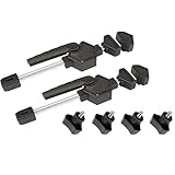 somubi Führungsschiene Schraubzwingen Set Tischklemme, verstellbar, Schnellspanngriff, Holzbearbeitungsklammer, feste Backe, Parallelklemme, 2 Stück