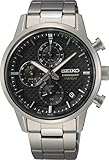 Seiko Herren Analog Quarz Uhr mit Metall Armband SSB389P1