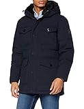 Tommy Hilfiger Herren Removable Fur Hooded Parka Jacke, Desert Sky, XL