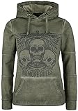 Rock Rebel by EMP Kapuzenpullover mit Prints Frauen Kapuzenpullover Oliv XXL