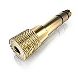 3,5mm auf 6,3mm Klinke Adapter - Aux Audio Stereo Klinkenstecker - Audio Kopfhörer Adapter - 3,5mm Klinke auf 6,3mm Klinke - passgenauer Sitz - vergoldete Anschlüsse - vollg