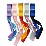 FEPITO 10 Farben 4m X 25mm Satinband Geschenkband Schleifenband Dekoband zum Basteln und Geschenk Verpacken, Partydeko, Hochzeit Weihnachten Dek