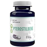 Pterostilbene 100mg 90 Vegane Kapseln, LABORGEPRÜFT von AGROLAB DEUTSCHLAND, Hochdosiert, Nicht GVO