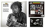 1art1 Bob Marley, Offizieller Kalender 2022 (30x30 cm) Inklusive 1x Postkarte (15x10 cm) Geschenk