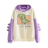Pianshanzi Hoodie Damen Sweatshirt mit Kapuze Japanischen Stil Kawaii Karikatur Kapuzenpullover Mädchen Herbst und Winter Pullover für Party Reisen Täg
