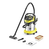 Kärcher Mehrzwecksauger WD 5 P Premium (Tatsächliche Saugleistung: 240 Air Watt, Edelstahl-Behältergröße: 25 l, Blasfunktion, Steckdose, Saugen von trockenem und nassem Schmutz ohne Filterwechsel)