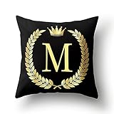 HbTcDxz Halloween-Weihnachtskissenbezüge Kissenbezug Dekorative Kissenbezug Sofa Kissenbezug Luxus Brief Kissen Pfirsich Hautkissen Wurfkissenbezug Couch Kissen (Color : M, Size : 450mm*450mm)