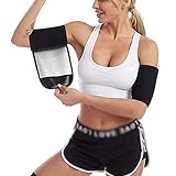 Yokbeer Armschweißbänder für Frauen, 1 Paar Verstellbare Armtrimmer Kompression für Sporttraining Im Fitnessstudio Gewichtsverlust, Schlankerer Arm (Color : Silver)