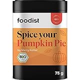 Foodist BIO Pumpkin Spice Gewürz mit Zimt und Ingwer, vegan, Kürbisgewürz für Pumpkin Pies, Kuchen, Suppen oder Kaffee Gewürzmischung Dose by Marry