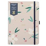 BusyB B - BusyB Life Terminkalender von Januar bis Dezember 2022 - Blumen A5 Wochenplaner mit doppeltem Terminplaner, Stifthalter und Steck