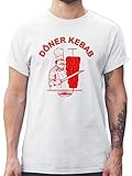 Sprüche Statement mit Spruch - Original Döner Kebab Logo - S - Weiß - kebap t Shirt - L190 - Tshirt Herren und Männer T-S