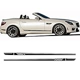 YKANZS Autotür Seitenstreifen Rock Aufkleber Aufkleber, Für Mercedes Benz SLK SLC Klasse R170 R171 R172 SLK55 AMG SLK200 230 250 Zubehö
