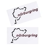 beler 2 Stück Poliertes Chrom Nürburgring Motorsport Auto Emblem Aufkleber Aufkleber Log