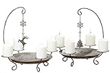 Kerzenständer Kerzenleuchter Belluno Metall Advent Tischdeko Leuchter Hirsch oder Baummotiv Stückp