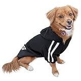 Eastlion Hund Pullover Welpen-T-Shirt Warm Pullover Mantel Pet Kleidung Bekleidung, Schwarz, Gr. XL