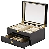 NHLBD HAILIZI Uhrensammelbox Watch Box Men ES Valet Schubladenschrank Massivholz-Uhr-Kasten-Speicher-Box Armband Pillowcase Geburtstags-Geschenk-Partei-Geschenk