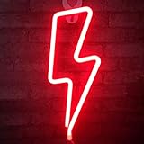 LED Lightning Form Neon Sign Licht Kunst dekorative Lichter Wand Dekor für Baby Zimmer Weihnachten Hochzeit Party Supplies (rotes Licht)