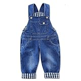 ACMEDE Latzhose Kinder Baby Jungen Mädchen Jeanshose Latzhosen Jeans Hosen Baby Kinder Overall (Stil 2-100) Stil 2 ist kein Trak