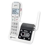Geemarc - Amplidect 595 U.L.E. - Verstärktes schnurloses Telefon - Anrufer-ID - Anrufbeantworter und Anrufsperre - Hörgerätekompatibel - Lauter Klingelton - Große T