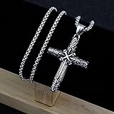 Herren Halskette Anhänger Schmuck Punk Knight Cross Anhänger Kette Halskette Für Männer Männlicher Junge Retro Gothic Geschenk New-2_60C