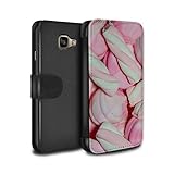 Stuff4® PU-Leder Hülle/Case/Tasche/Cover für Samsung Galaxy A3 (2016) / Marshmallow Muster/Süßwaren Kollek