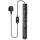 IREENUO Aquarium Heizung 300W, Aquarium Heizstab mit LED-Anzeige und externem Temperaturregler, Aquarium Heizer Regelheizer Tauchheizkörper für 150-250L
