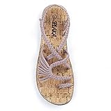 Plaka Flache Sommersandalen für Damen aus Gummi., Brasilianischer Sand, 38 EU