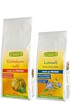 Rapunzel BIO Leinmehl + Kürbiskernmehl - Spezialmehle Set: low carb, vegan, glutenfrei und proteinreich Backen, Probierset - AT-BIO-301
