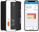 Wellue Armfit Plus Blutdruckmessgerät mit EKG-Funktion, Bluetooth Oberarm-Blutdruckmessgerät für den Heimgebrauch Große Manschette, Kostenlose App für iOS &