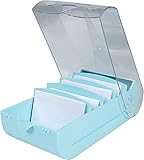 Exacompta 5336323D Lernkartei Bunnybox Pastellgrün DIN A8 quer inklusive 100 Karteikarten. Originelle Karteikartenbox zum einfachen Vokabeln lernen dank 5-Fächer-Lernsystem für 600 Karteik