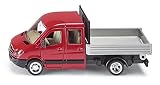 SIKU 3538, Transporter mit Pritsche, 1:50, Metall/Kunststoff, Rot/Silber, Kippb