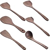 Küchenutensilien-Sets, 6-teiliges Kochutensilien-Set, kratzfest, hitzebeständig, inkl. Holzspatel, Kochlöffel für antihaftb