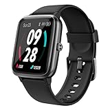 Holabuy Smartwatch Damen Herren GPS Armbanduhr Fitnessuhr, Pulsuhr Fitness Tracker Smart Watch mit 14 Traningsmodi Schrittzähler Stoppuhr Schlafmonitor Wettervorhersage Sportuhr 5ATM W