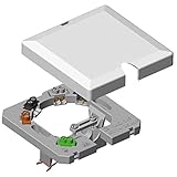 WITTKOWARE Herdanschlussdose, Unterputz, mit Schraubklemmen bis 5x4 mm² (Nenn-Anschlussquerschnitt 2,5 mm²), Höhe nur 12 mm, weiß