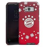 DeinDesign Panzer Handyhülle kompatibel mit Samsung Galaxy S8 Plus Duos robuste Outdoor Hülle Schutzhülle glänzend FC Bayern München Weihnachten Offizielles Lizenzproduk