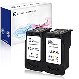 BJ Wiederaufbereitet Druckerpatronen für Canon PG-510 & CL-511 kompatibel für Canon IP2700 MP230 MP240 MP250 MP260 MP270 MP280(1 Schwarz, 1 Farbe)