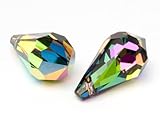 Gogoritas Anhänger von Swarovski Elements Tropfen 15.0mm x 7.5mm (Crystal-Vitrail Medium), Restposten, 6 Stück