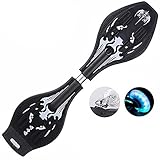 AXB Waveboard, Caster Torsion Skateboard mit LED-Blitzrad 360 Grad schwenkbare PU Rollen für Kinder und Jugendliche Anfänger Skateb