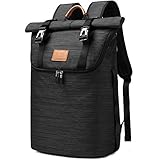 Myhozee Rucksack Damen Herren Laptop Rucksäcke mit TPU-Beschichtung, Wasserdicht & Staubdicht Roll-Top Rucksack Tagesrucksack Groß Schulrucksack Reiserucksack, Verdicken Verbesserte Version, Schw