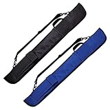 Automaten Hoffmann Billard-Queue-Tasche | Queue-Köcher für 1 Billardqueue | Schwarz o. Blau | Gefüttert, Tragegriff, Tragegurt, Zubehörtaschen | Nylongewebe | 88x13x3 cm | 300 g