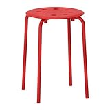 Ikea Marius Hocker in rot; stapelbar; (45cm)
