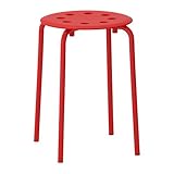 Ikea Marius Hocker in rot; stapelbar; (45cm)