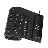 LogiLink Tastatur Flexibel Wasserfest USB mit PS/2 schw