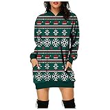 Weihnachtskleid Damen Shirt Langarm v-Ausschnitt roter Pullover ausgefallene t Shirts Damen kalte Schulter Oberteil Rollkragenpullover schwarz Tunika Bluse grau hemdbluse Damen Kurzarm braunes S