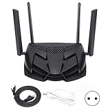 Sorandy Gaming WLAN Router, Mobiler WiFi Router, Mini WLAN Router, Breite Signalabdeckung, Schnelle Übertragung, Super Wärmeableitungs Design, Computer Router für Spiele(Schwarz)