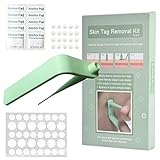 Rnitle Stielwarzen Entfernen schnell Kit,Fibrom Entfernungsgerät,Entfernungsgerät Warzenentfernung für 2 mm bis 4 mm mit 20 Gummibänder und 36 Skin Tag Removal Patch,für die meisten Körp